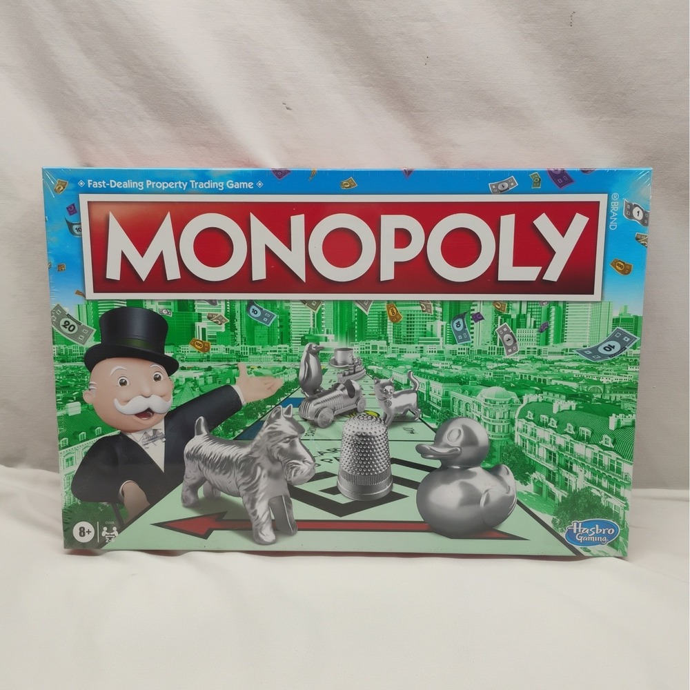 Monopoly Board Game Hasbro Classic Edition New Sealed Seal Torn
